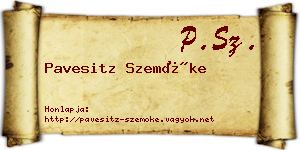 Pavesitz Szemőke névjegykártya